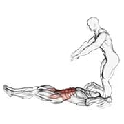 assisted lying leg raise with throw down