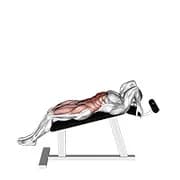 Incline Leg Hip Heben (Bein geradeaus)