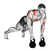 Kettlebell abwechselnd abtretende Rudern