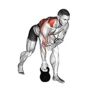 Kettlebell eine Armrudern