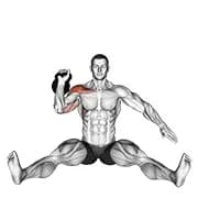 Kettlebell sitzende Presse