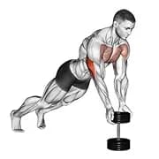 Push-up-Nahgriff aus Hantel