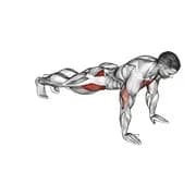 Push-up im Bein Kick