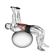 Gewichtete Overhead Crunch (auf Stabilitätsball)