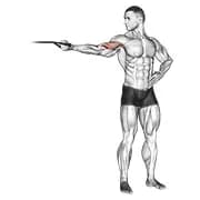 Band ein Arm Overhead Bizeps Curl