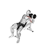 Hantel neigt einen Arm Presse