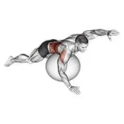 Übung Ball wechselnde Arm-Ups