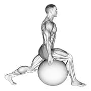 Übung Ball Hüfte Flexor Stretch