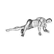 Roller hip lat stretch