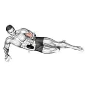 Hantel liegt Supination auf dem Boden