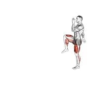 Gehen hohe Knie lunge